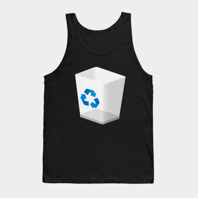 Windows 10 Recycle Bin Empty Tank Top by Cyber Club Tees